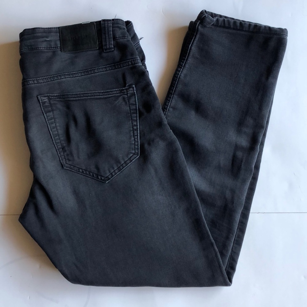 Only & Sons Black Slim Fit Button Fly Jeans